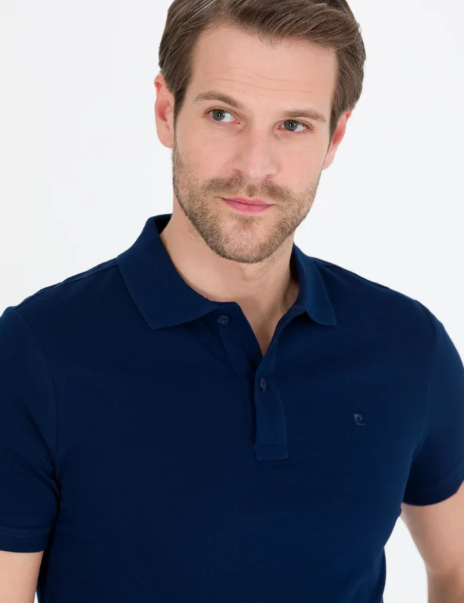 NAVY BLUE BASIC T-SHIRT - Image 5