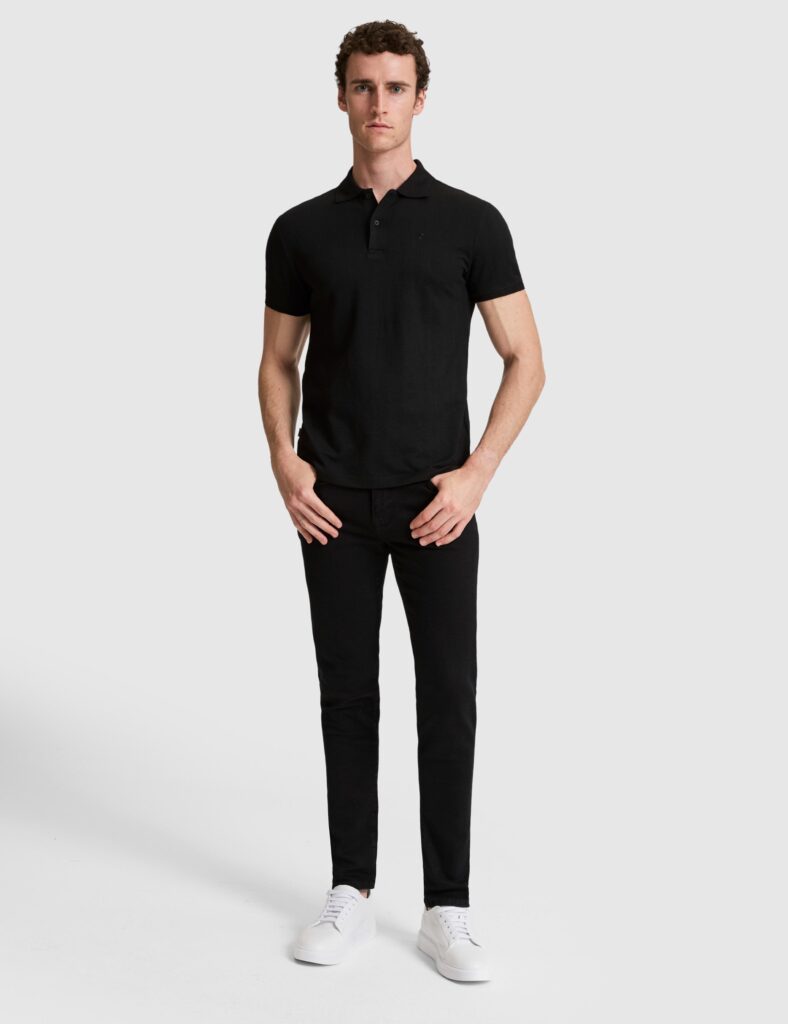 BLACK POLO T-SHIRT thumbnail 4