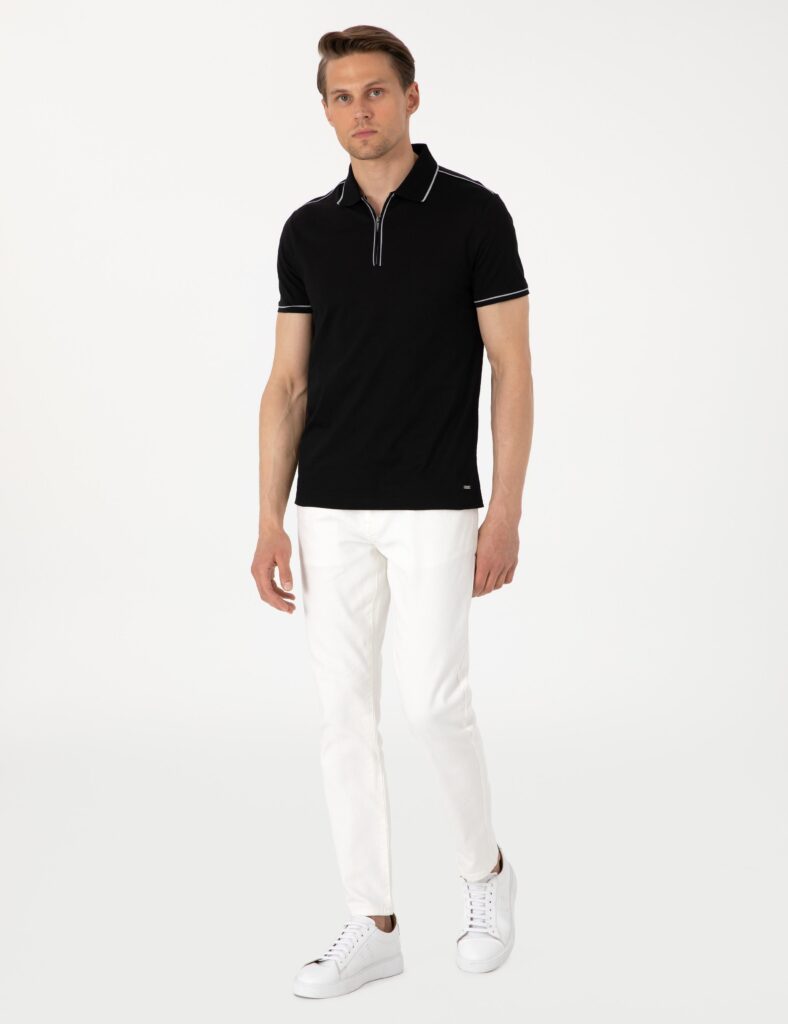 BLACK POLO T-SHIRT thumbnail 4