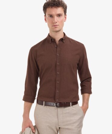 BROWN LINEN SHIRT