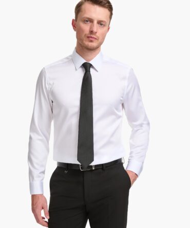 WHITE NON-IRON BASIC SHIRT