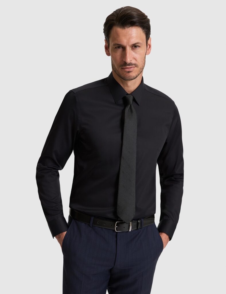 BLACK NON-IRON BASIC SHIRT