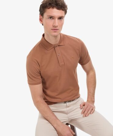 LIGHT BROWN BASIC T-SHIRT