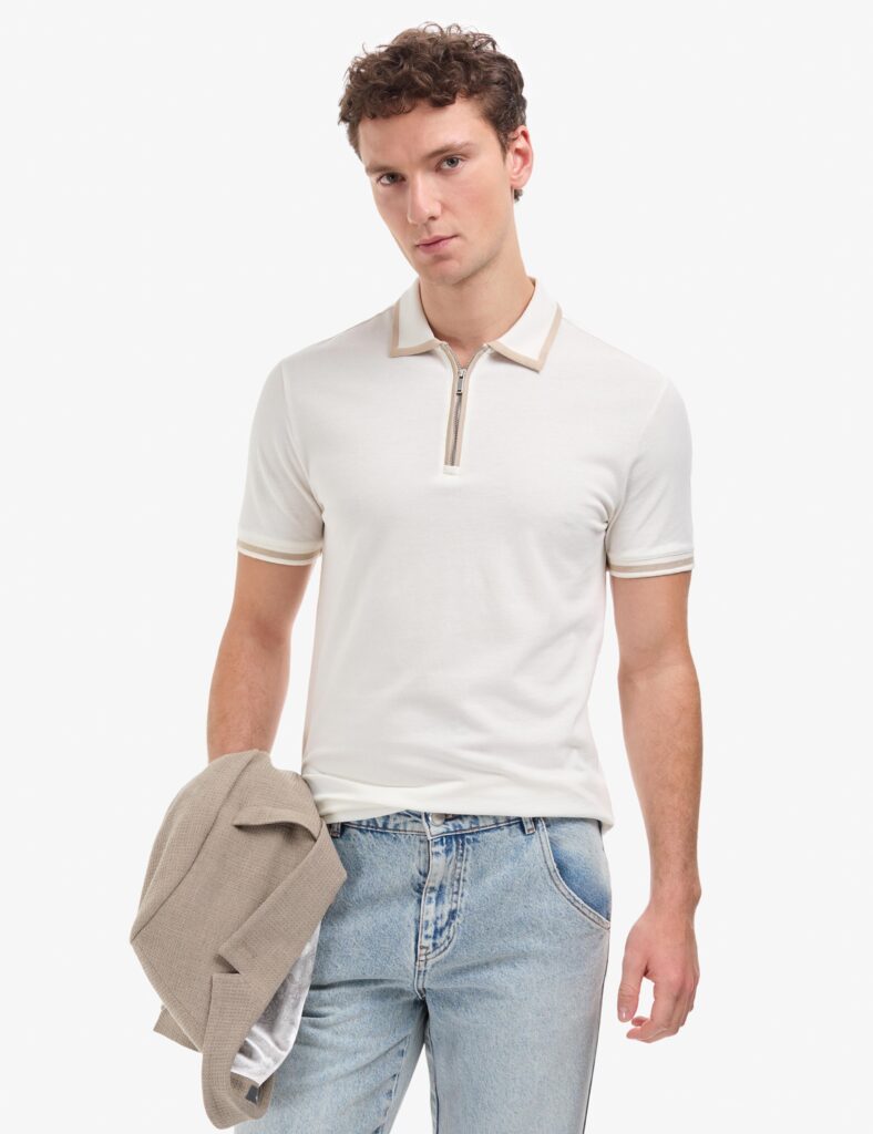 WHITE POLO T-SHIRT