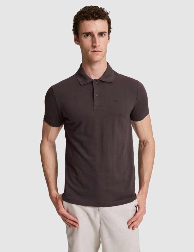 DARK BROWN POLO T-SHIRT