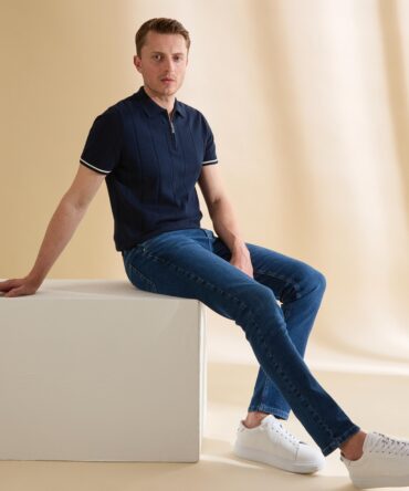 NAVY POLO T-SHIRT