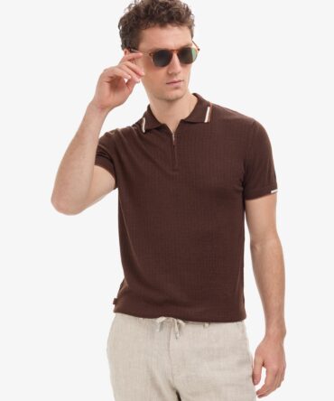 BROWN POLO T-SHIRT