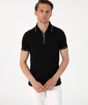 BLACK POLO T-SHIRT