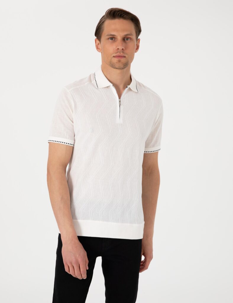 WHITE POLO T-SHIRT