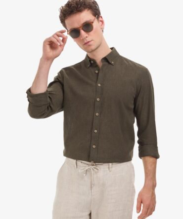 GREEN LINEN SHIRT