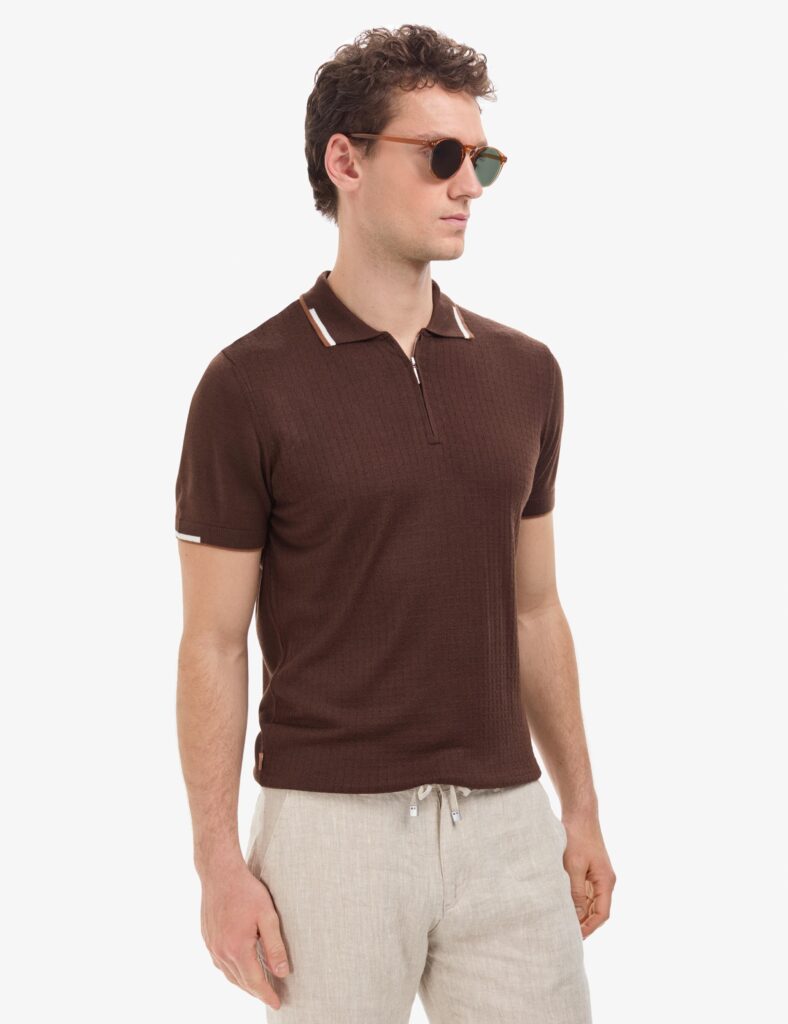 BROWN POLO T-SHIRT thumbnail 3