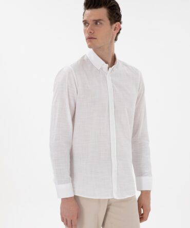 WHITE LINEN SHIRT