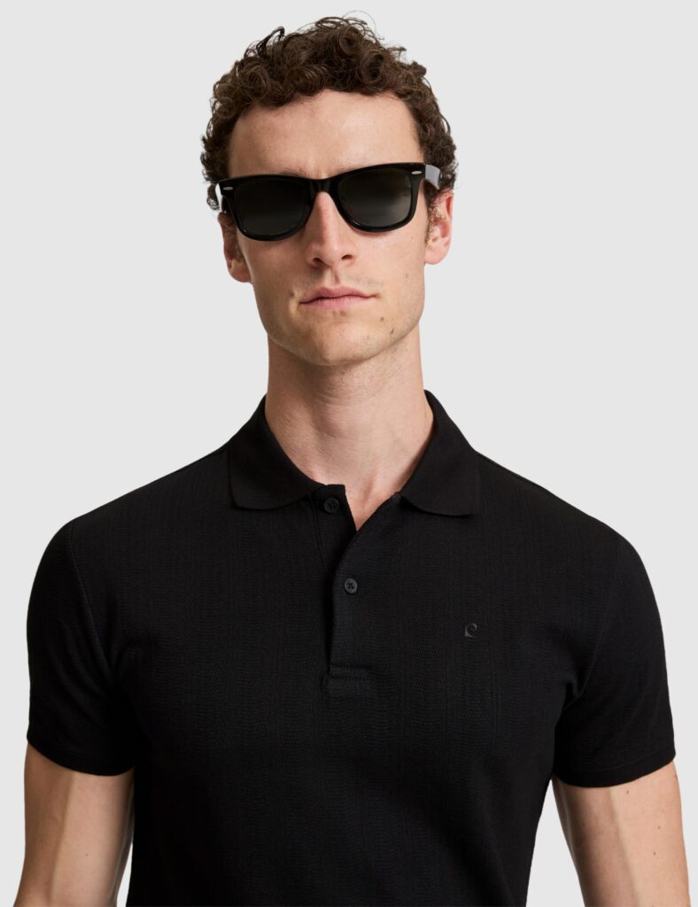 BLACK POLO T-SHIRT thumbnail 2