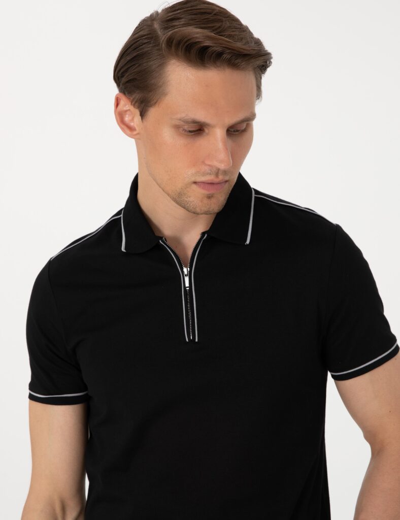 BLACK POLO T-SHIRT thumbnail 2