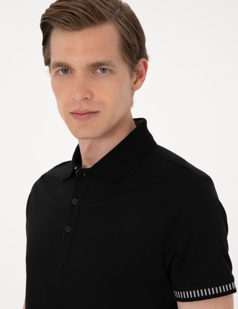 BLACK POLO T-SHIRT thumbnail 2