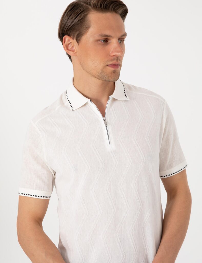 WHITE POLO T-SHIRT thumbnail 2