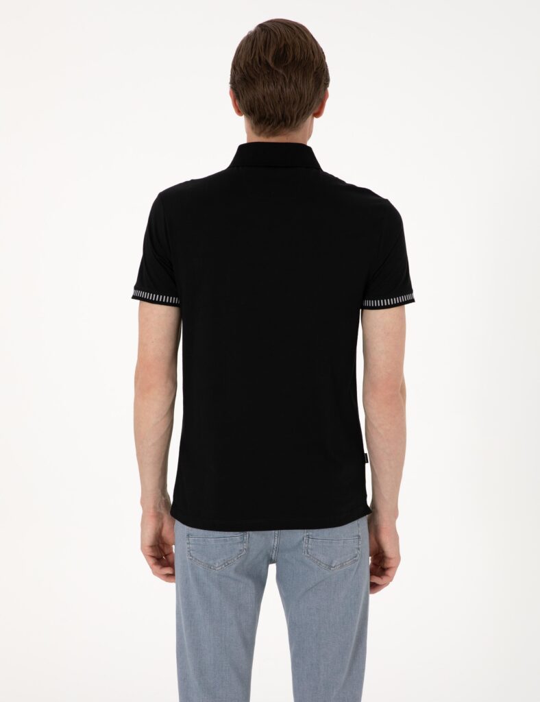 BLACK POLO T-SHIRT thumbnail 5