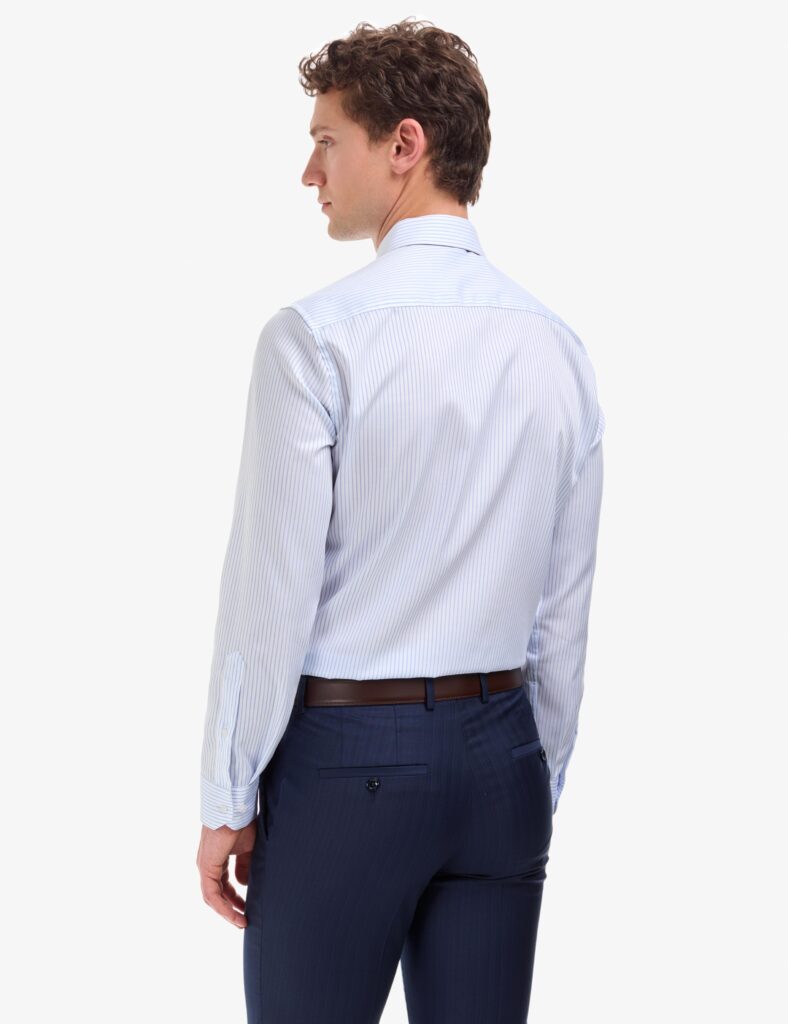 WHITE STRIPED BASIC SHIRT thumbnail 5