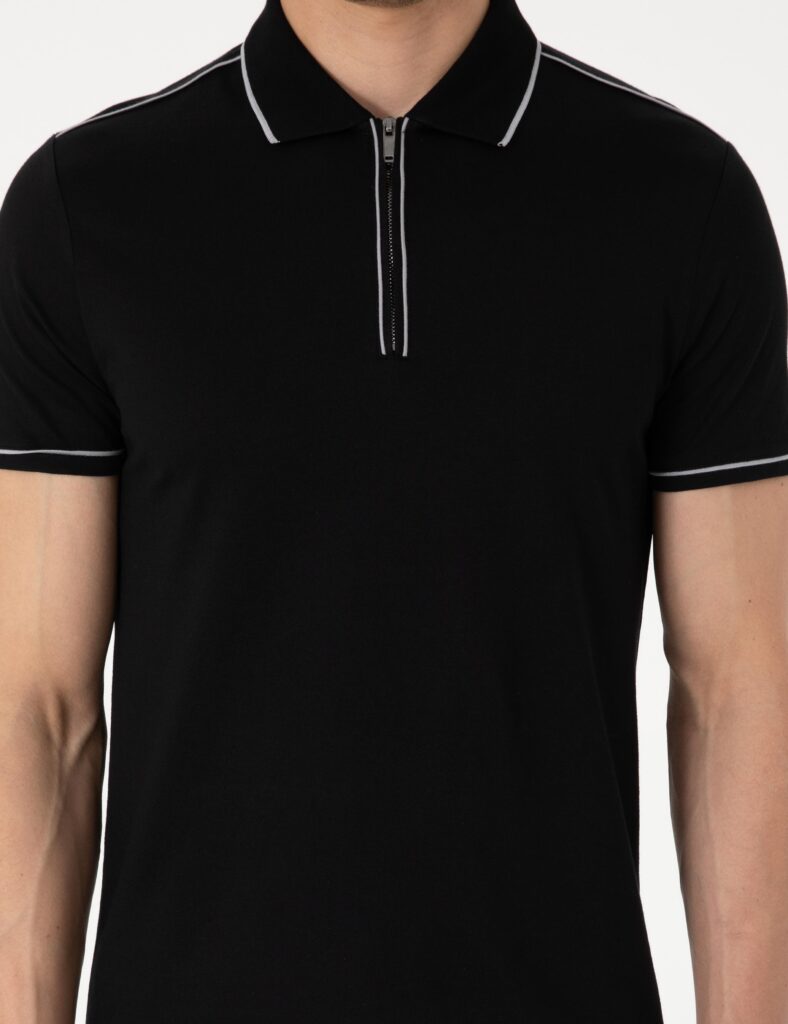 BLACK POLO T-SHIRT thumbnail 6