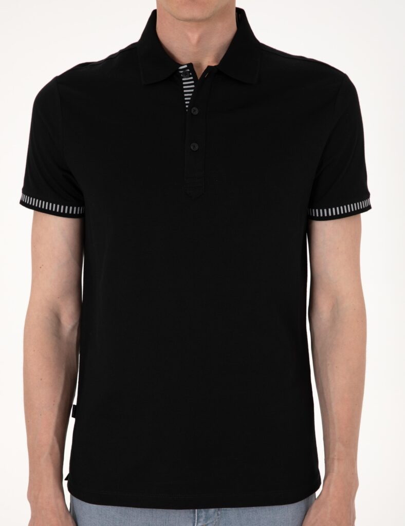 BLACK POLO T-SHIRT thumbnail 6